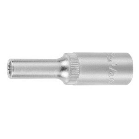 HOLEX 3/8 inch Drive Socket, 12 pt, Deep, 1/4 inch 637322 1/4